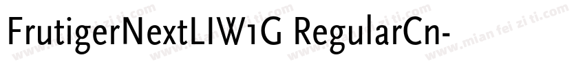 FrutigerNextLIW1G RegularCn字体转换